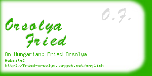 orsolya fried business card